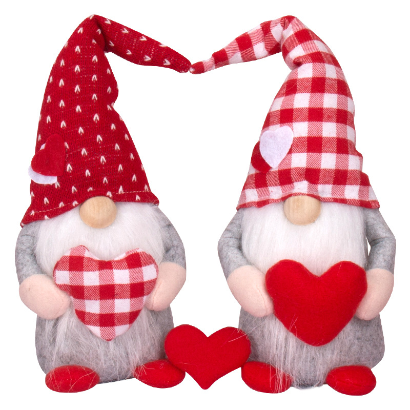 Valentine's Day Gnome Mr and Mrs Scandinavian Tomte Doll Supplier Valentine Decor for Table 1
