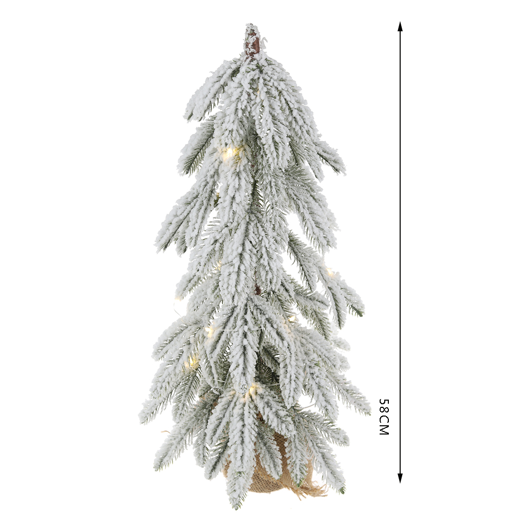 Beflockter Tisch-Mini-Weihnachtsbaum, künstlicher weißer Weihnachtsbaum, Lieferant von Weihnachtsdekorationen 6