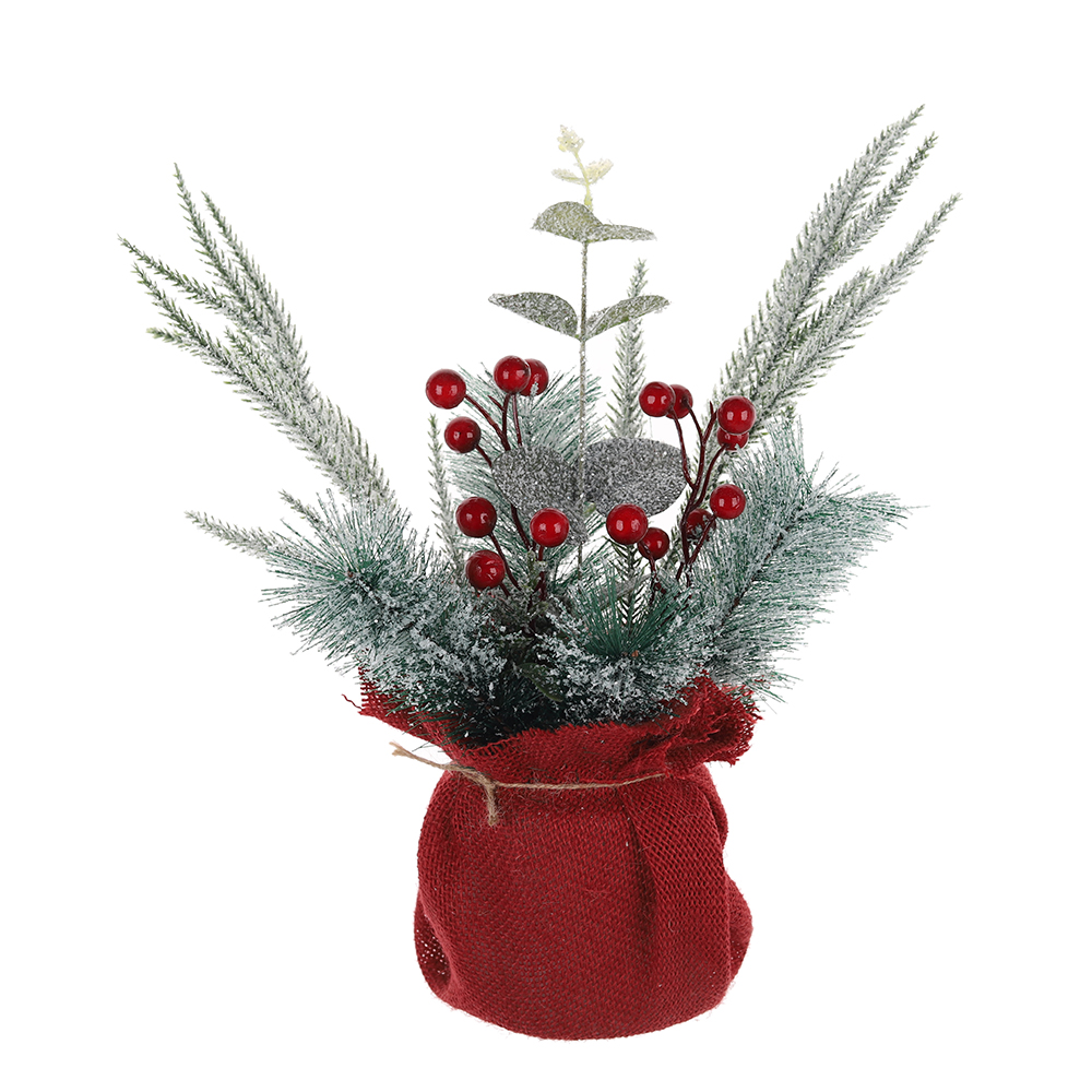 Christmas Tree with Red Berries Tabletop Tree Decorations Suppliers 1