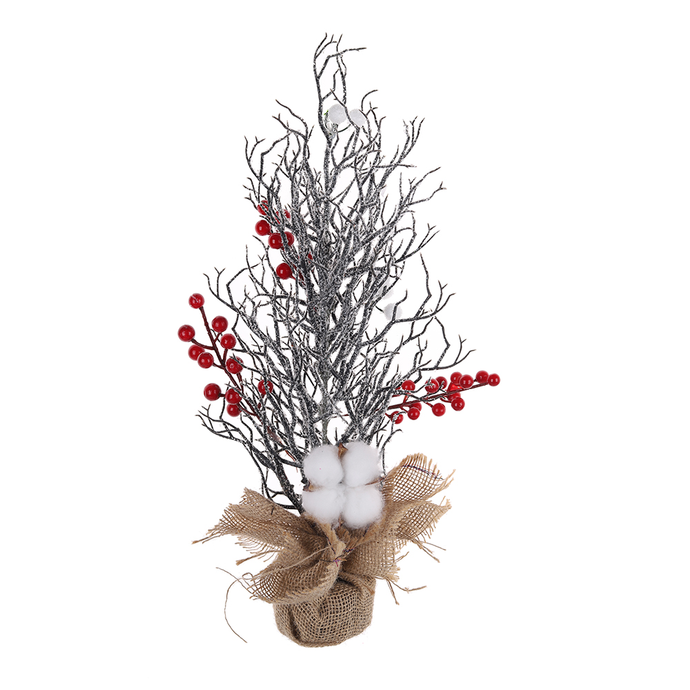 Mini Christmas Tree Tabletop in Burlap Base with Pine Cone Christmas Tree Suppliers 4