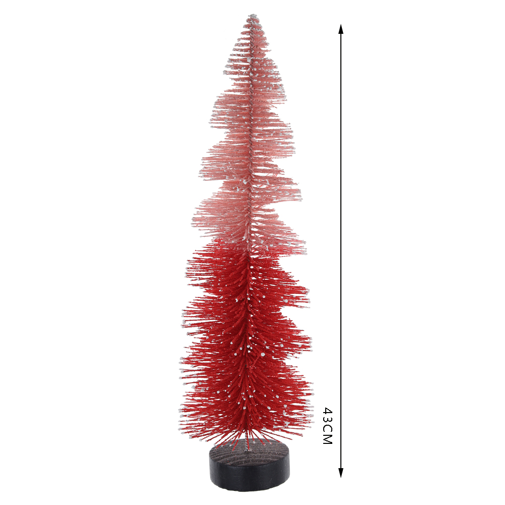 Miniatur-Kiefernbäume Sisalbäume mit Holzsockel Weihnachtsbaum-Set 6