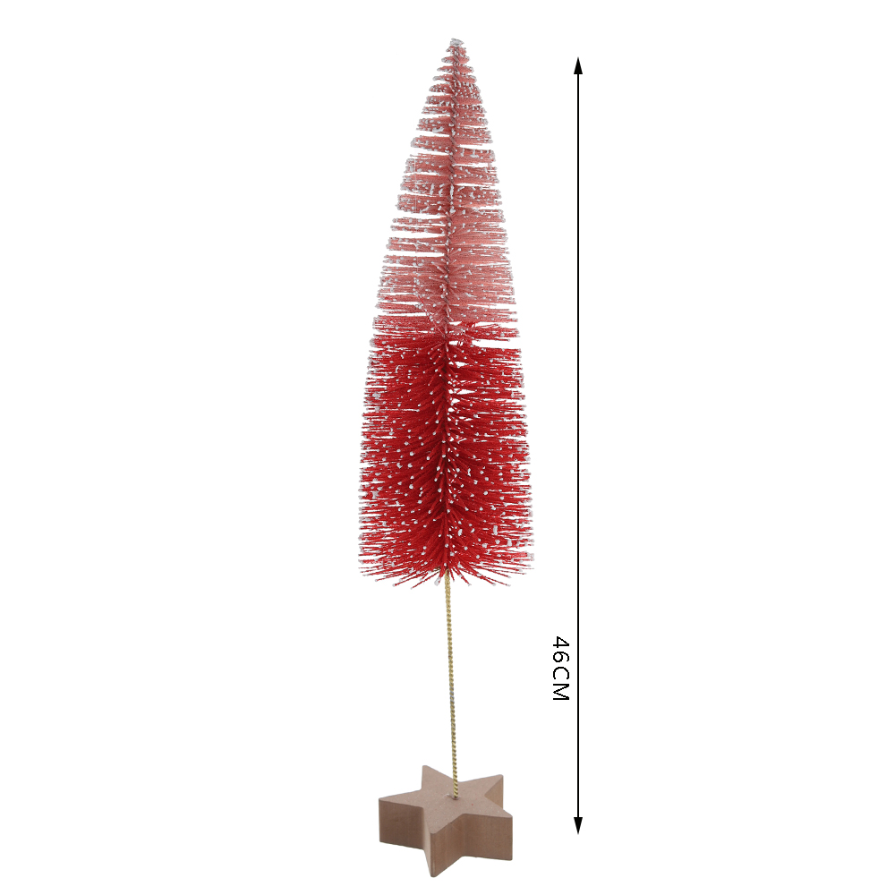 Miniatur-Kiefernbäume Sisalbäume mit Holzsockel Weihnachtsbaum-Set 4