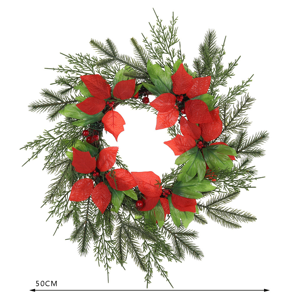 Artificial Christmas Wreath Holiday Wreath for Indoor Outdoor Home Fireplaces Wall Xmas Party Decor 5