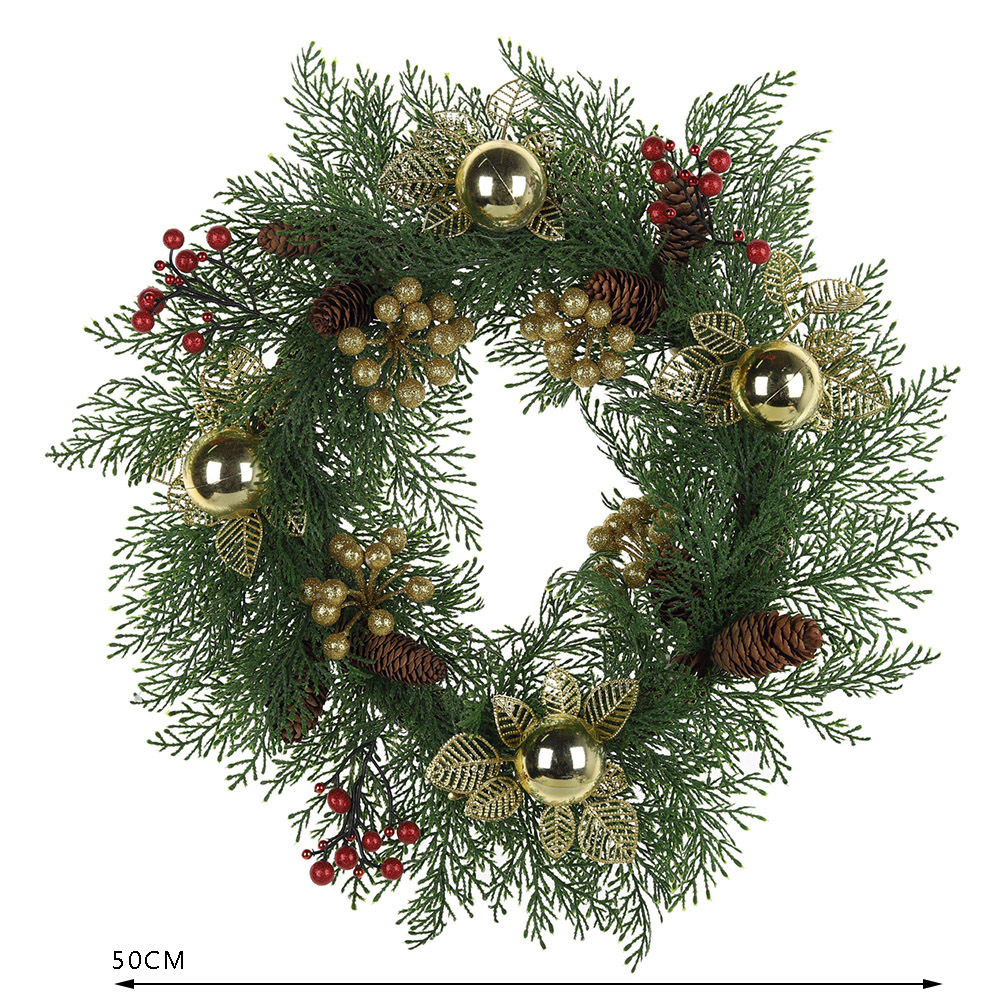 Artificial Christmas Wreath Holiday Wreath for Indoor Outdoor Home Fireplaces Wall Xmas Party Decor 4