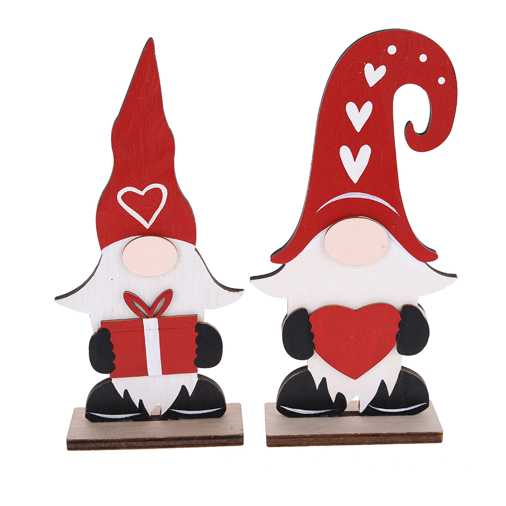 Gnomo de madera hecho a mano, adorno de elfo navideño sueco Tomte para mesa navideña decorativa 7