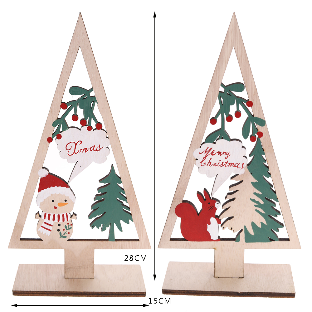 Weihnachtsschmuck aus Holz für den Christbaum, Tischdekoration für die Feiertage 2