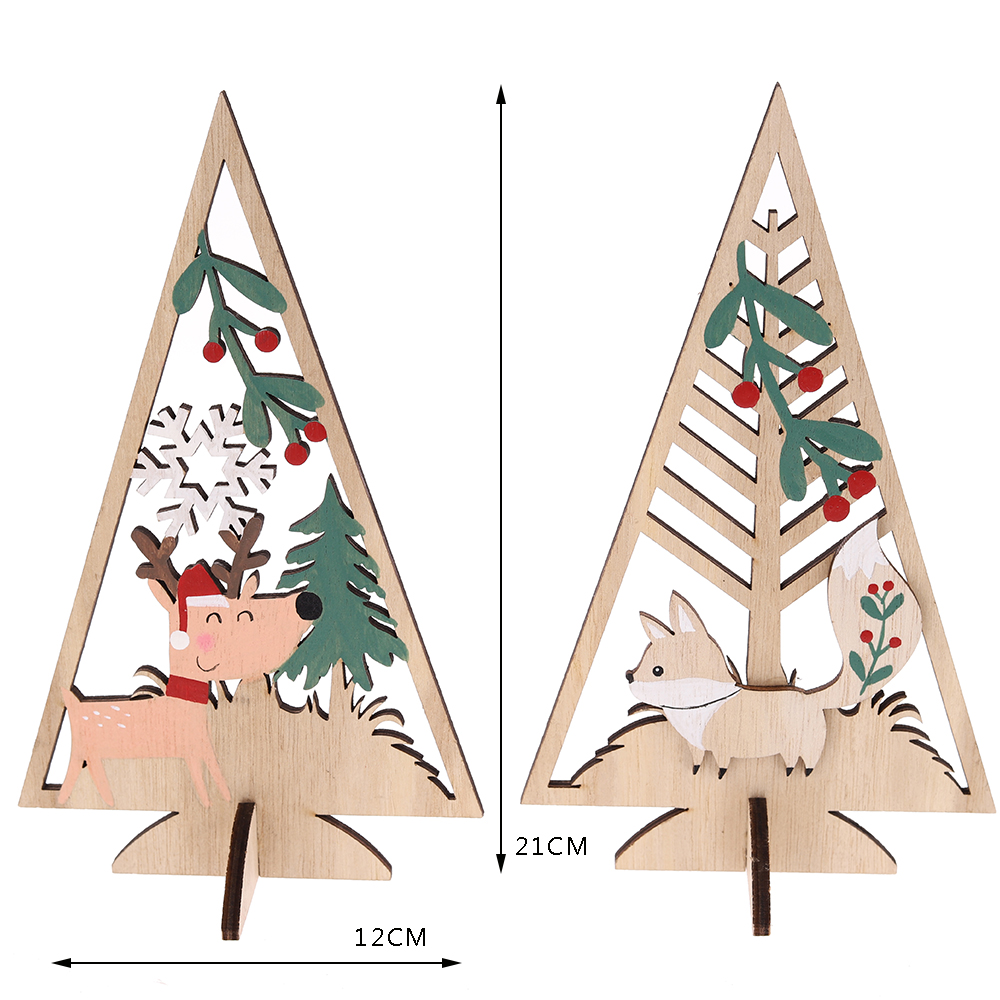 Weihnachtsschmuck aus Holz für den Christbaum, Tischdekoration für die Feiertage 4