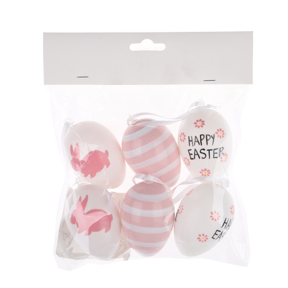 Handbemalte Ostereier aus Kunststoff, Hase, Ostereier, Ornamente, Festival-Aufhänger, Kindergeschenk 2