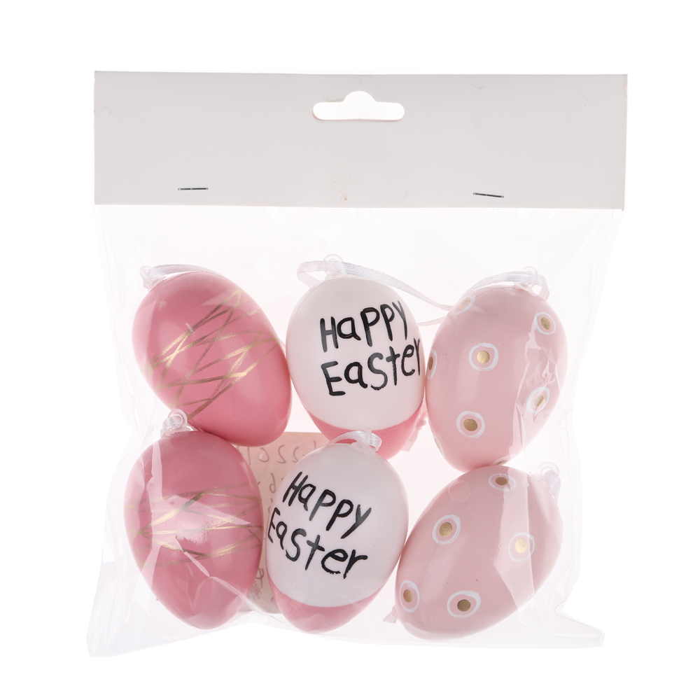 Handbemalte Ostereier aus Kunststoff, Hase, Ostereier, Ornamente, Festival-Aufhänger, Kindergeschenk 5