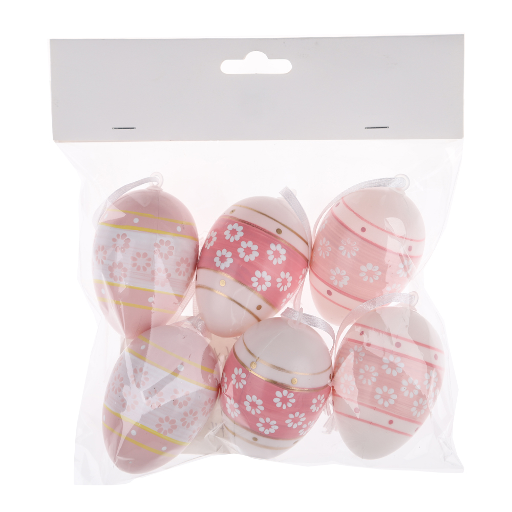 Handbemalte Ostereier aus Kunststoff, Hase, Ostereier, Ornamente, Festival-Aufhänger, Kindergeschenk 9