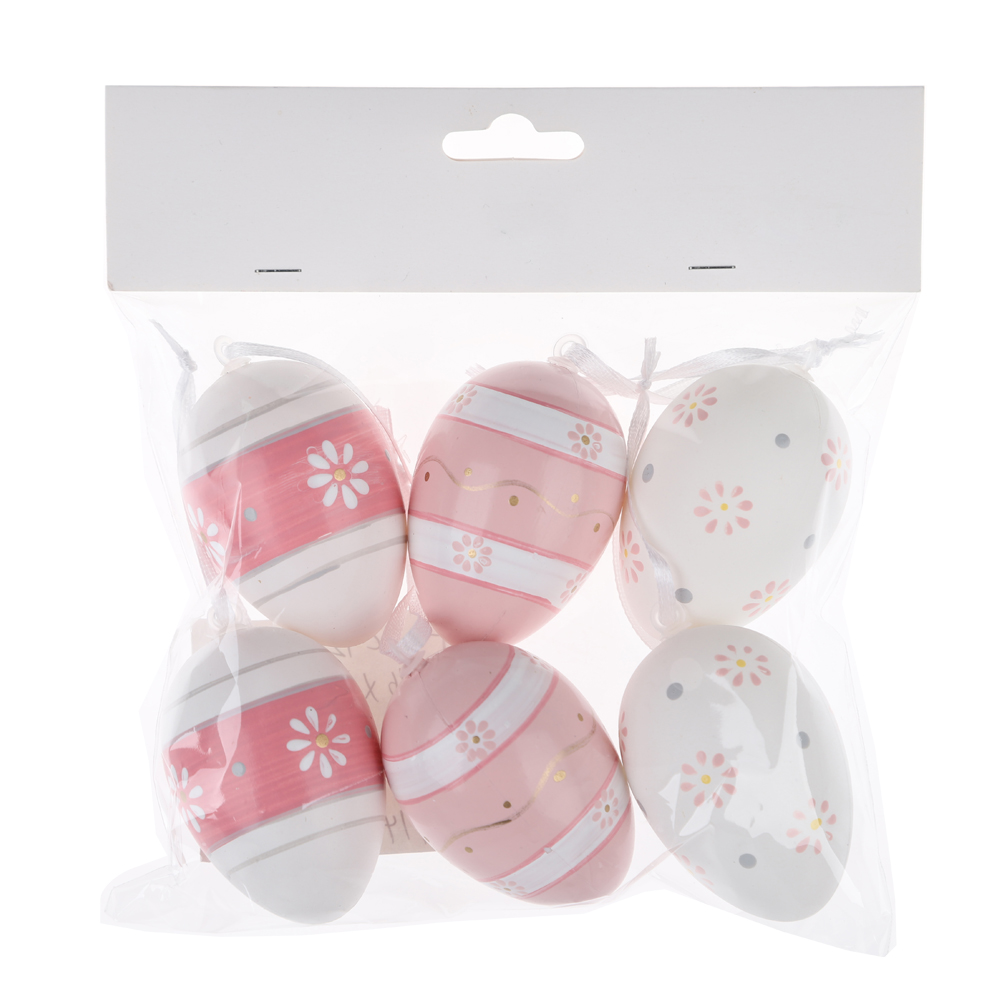 Handbemalte Ostereier aus Kunststoff, Hase, Ostereier, Ornamente, Festival-Aufhänger, Kindergeschenk 7