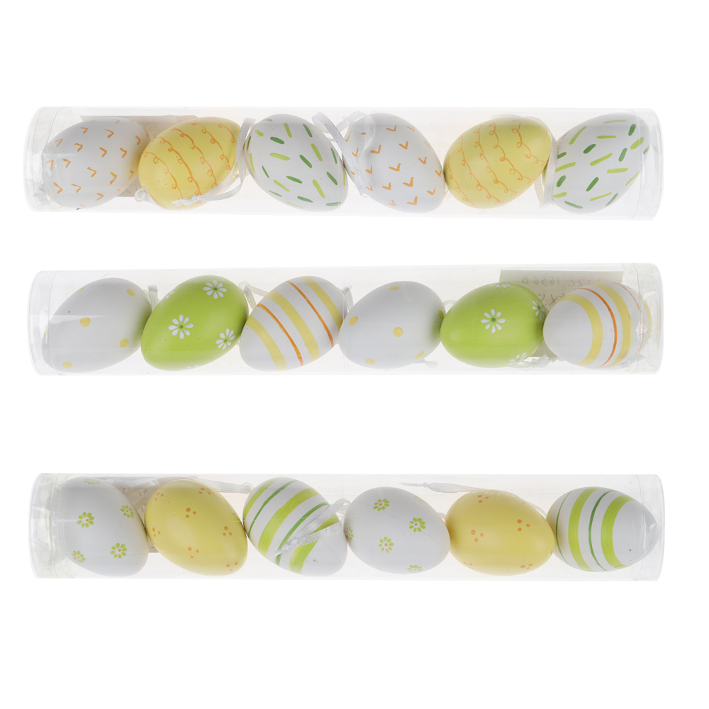 Juego de huevos de plástico de Pascua para decoración de mesa central, ideal para las vacaciones de Pascua en casa. 5