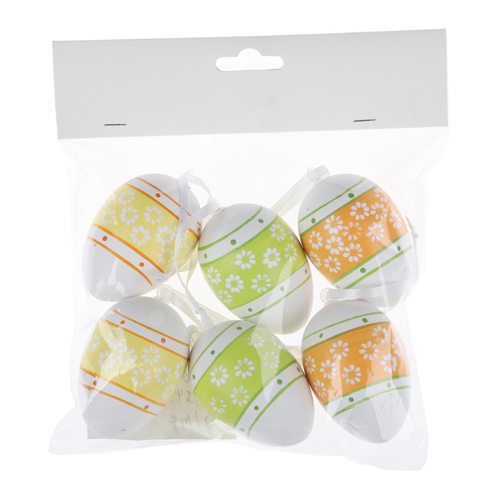 Juego de huevos de plástico de Pascua para decoración de mesa central, ideal para las vacaciones de Pascua en casa. 6