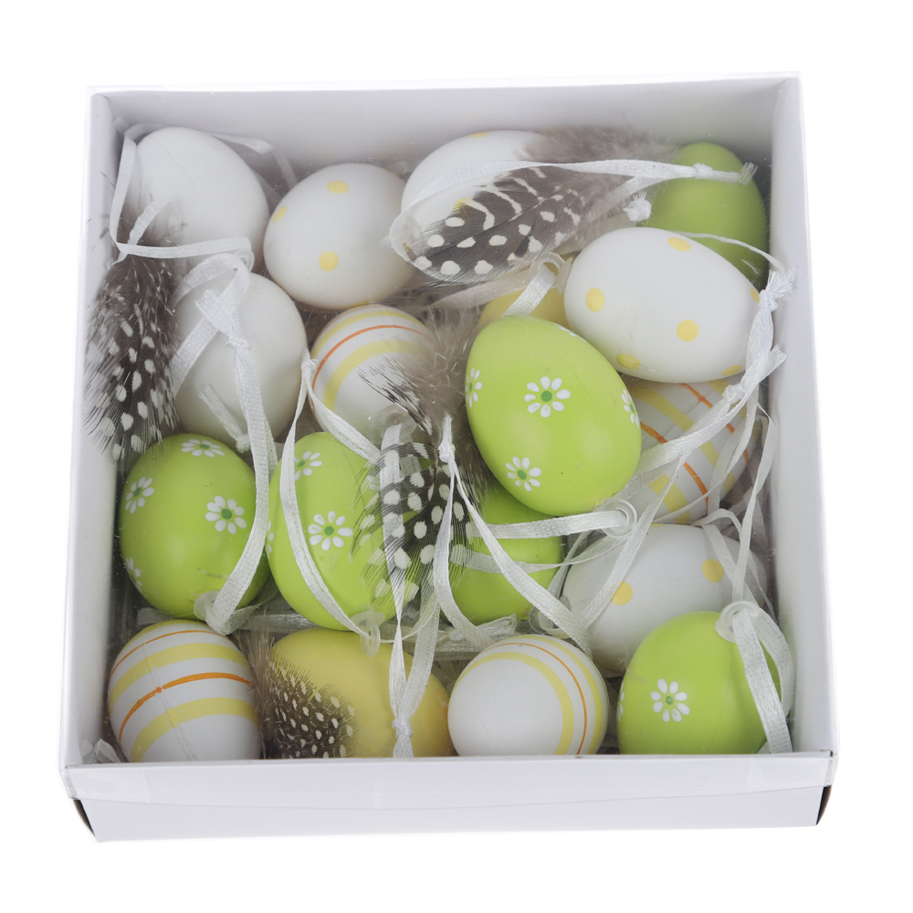 Juego de huevos de plástico de Pascua para decoración de mesa central, ideal para las vacaciones de Pascua en casa. 4