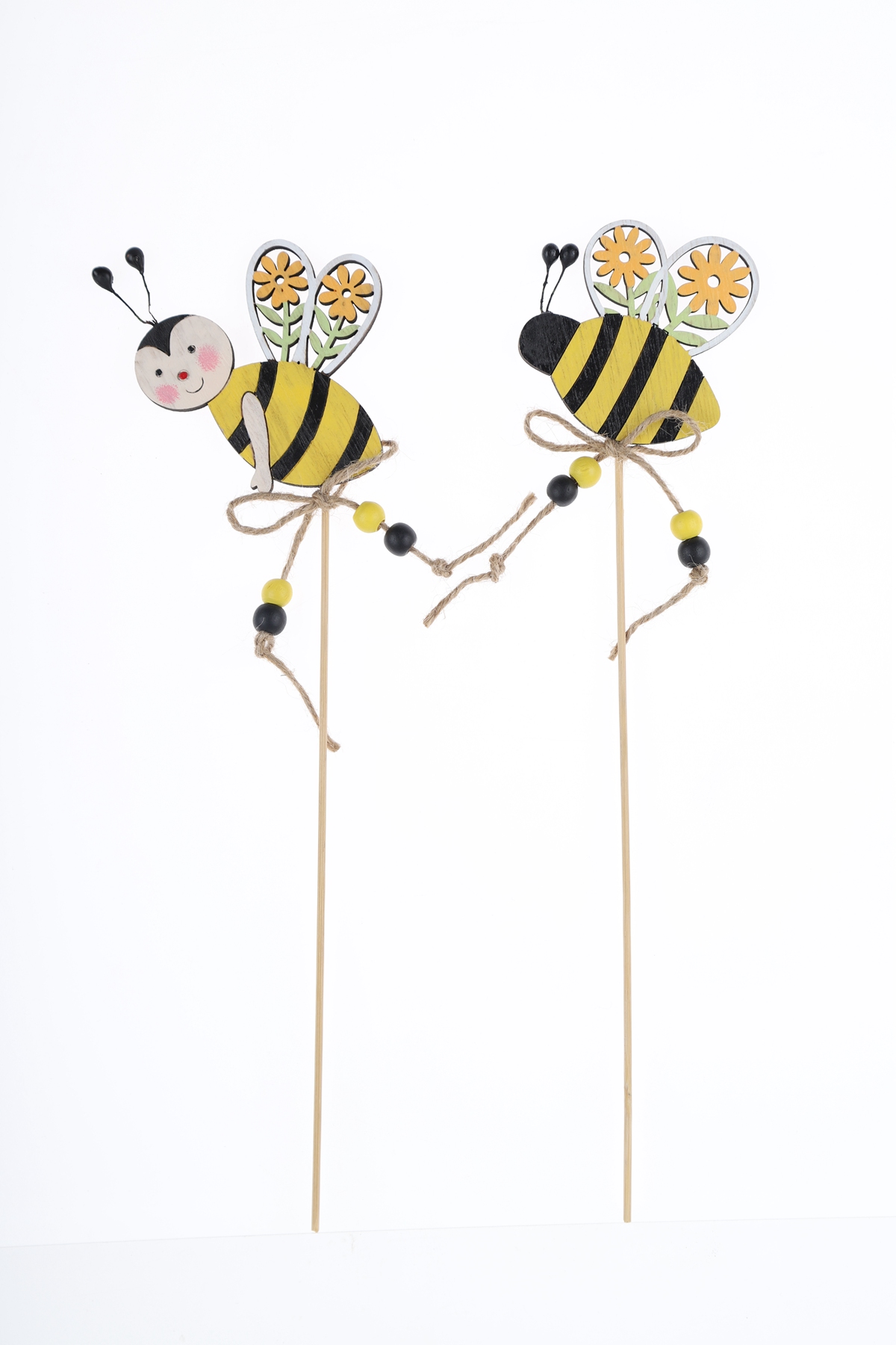 Easter Cartoon Wooden Bee Cutting Easter Home Decoration 1