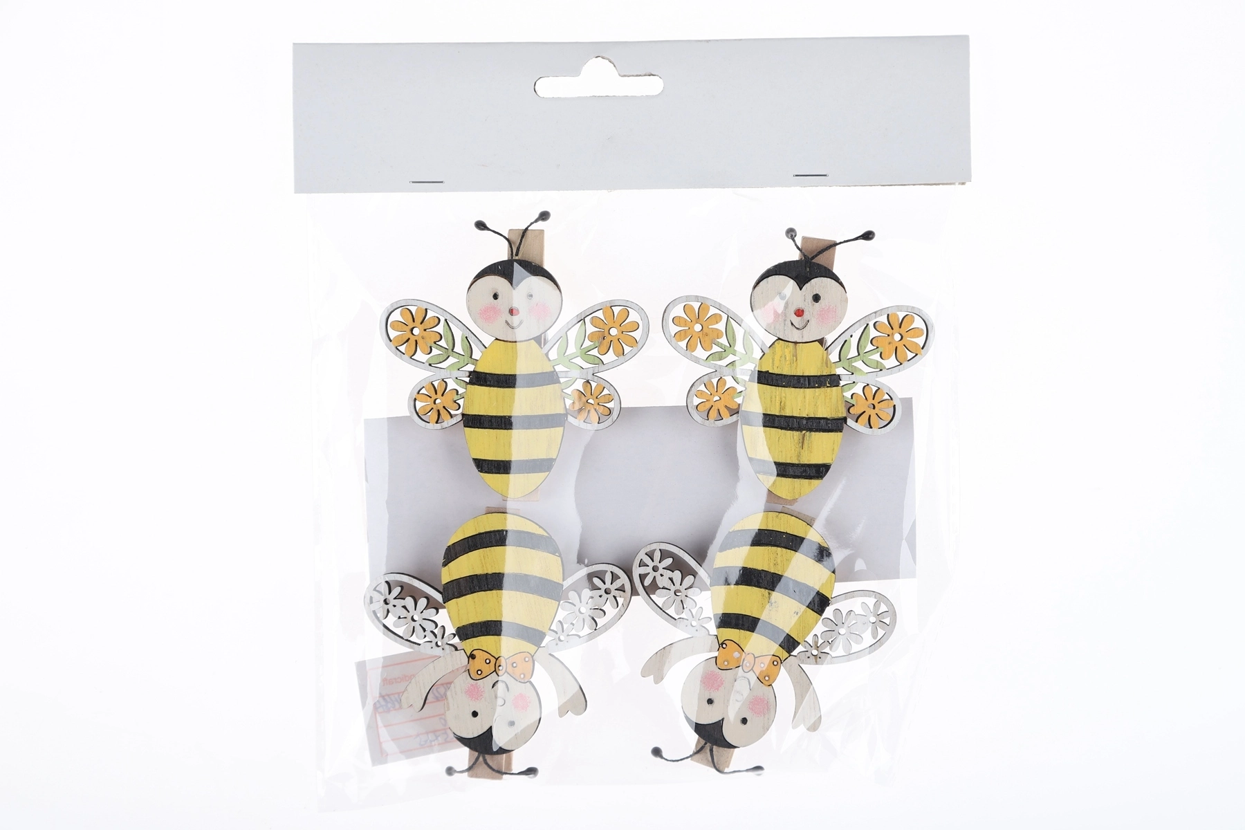 Clips de fotos de Pascua de madera Clips de abeja Decoraciones para el hogar Adornos de madera 1