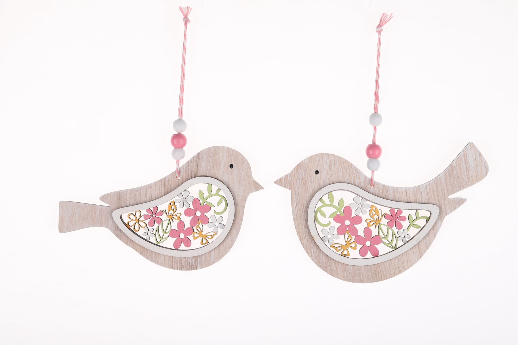 Holz Hängende Ornamente Dekoration Ostern Blume Vogel Anhänger Geschenk 3