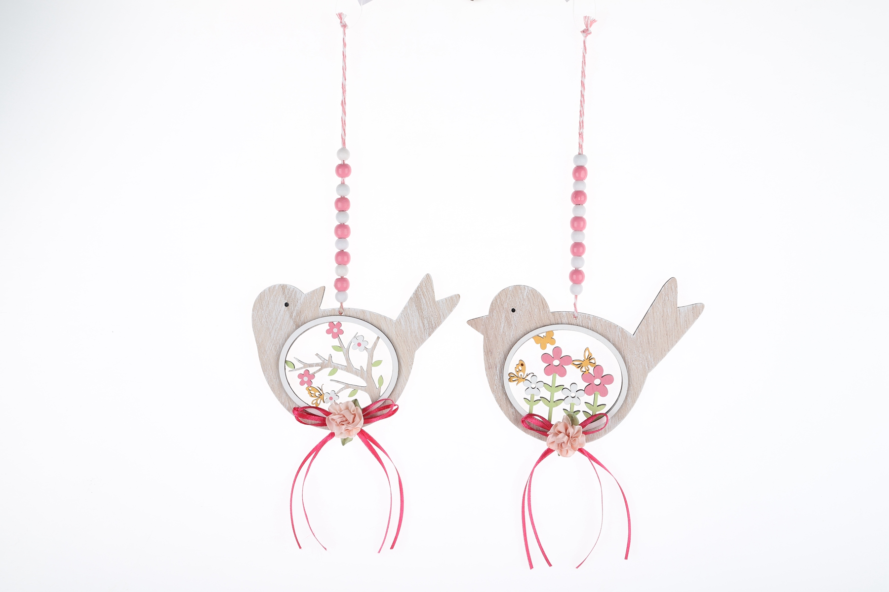 Holz Hängende Ornamente Dekoration Ostern Blume Vogel Anhänger Geschenk 2