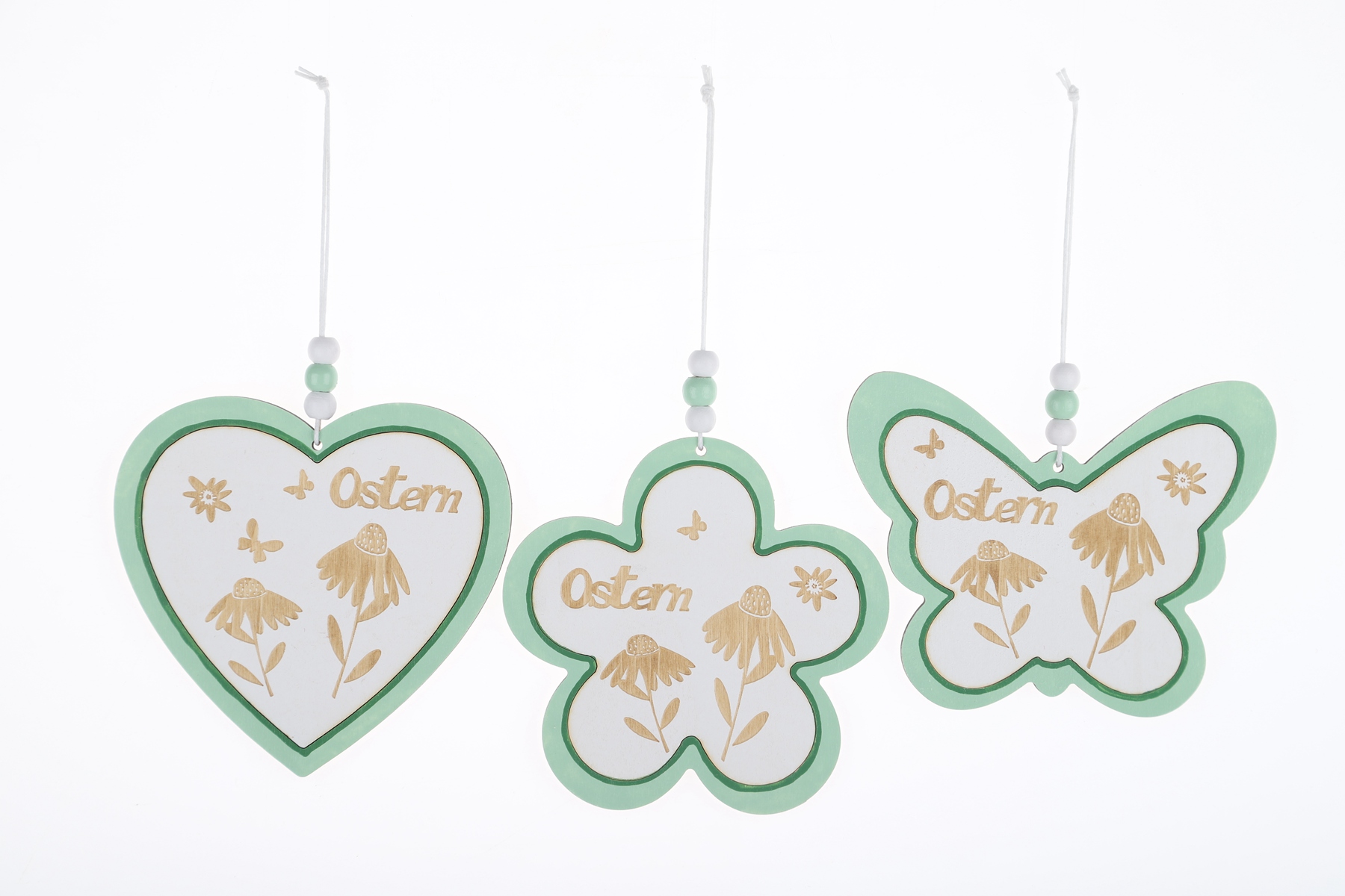 Holz Hängende Ornamente Dekoration Ostern Blume Vogel Anhänger Geschenk 4