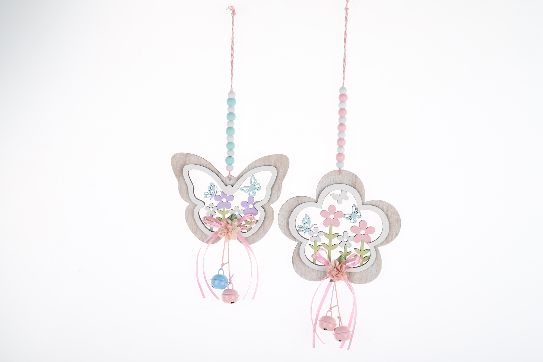 Holz Hängende Ornamente Dekoration Ostern Blume Vogel Anhänger Geschenk 6