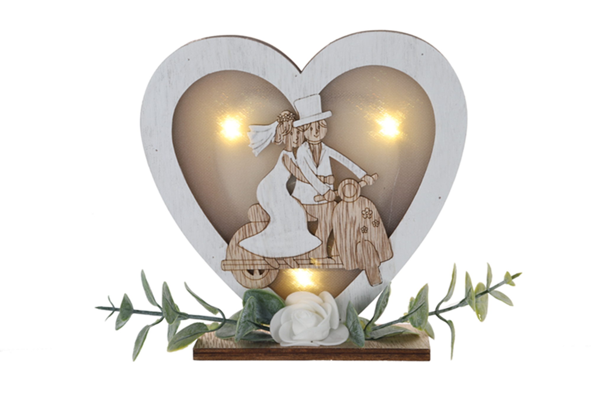 Adornos LED de madera para San Valentín, adornos LED de madera con mensaje "Amor", decoraciones de escritorio, decoraciones para el hogar 4