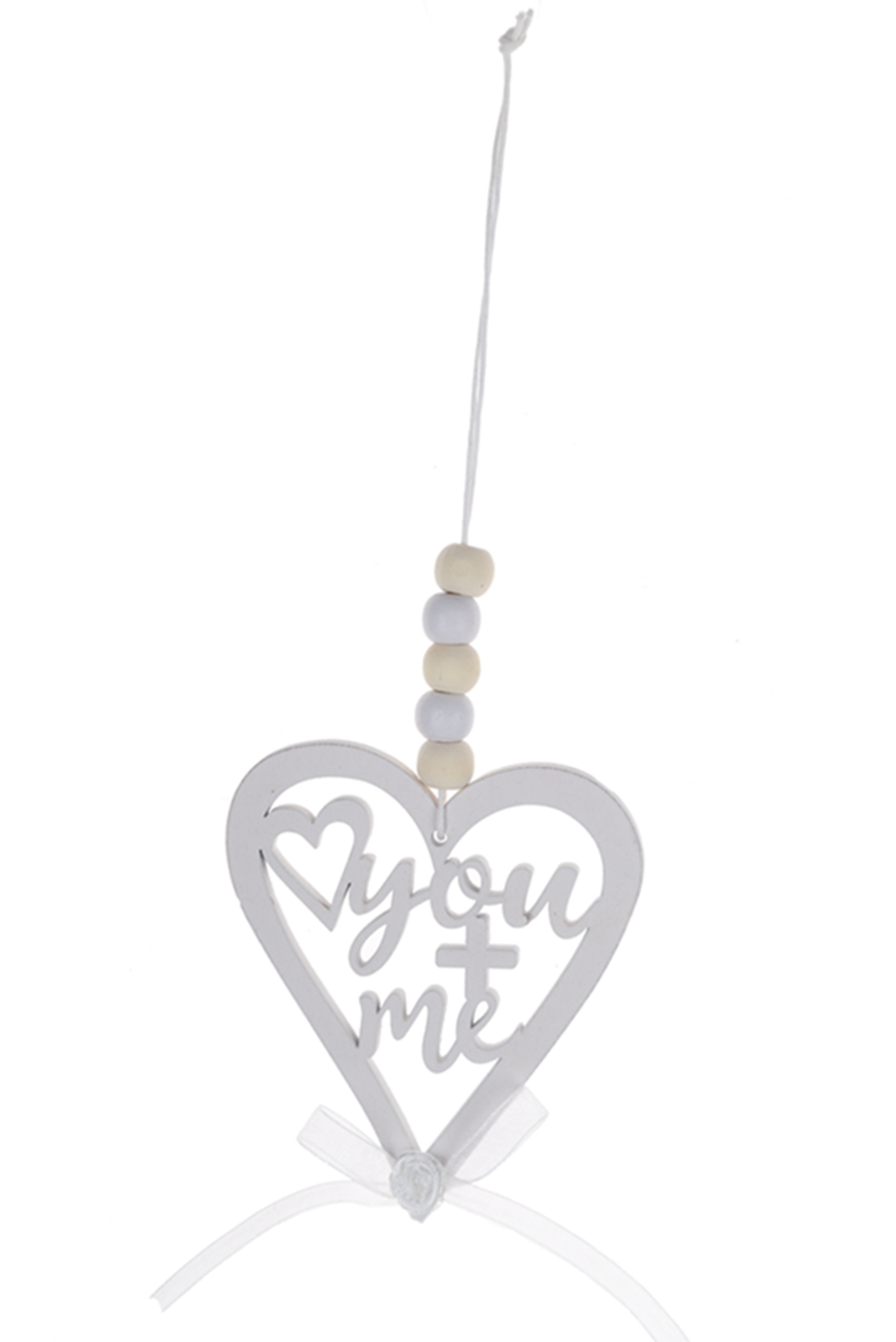 Colgante de corazón hueco blanco para boda, decoración de madera, manualidades para el hogar y el Día de San Valentín. 1