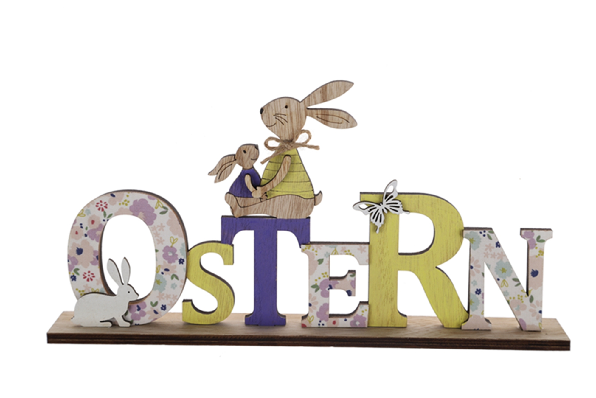 Adorno de alfabeto de conejo, manualidades de escritorio de primavera, decoración de Pascua para el hogar, decoración de oficina 1