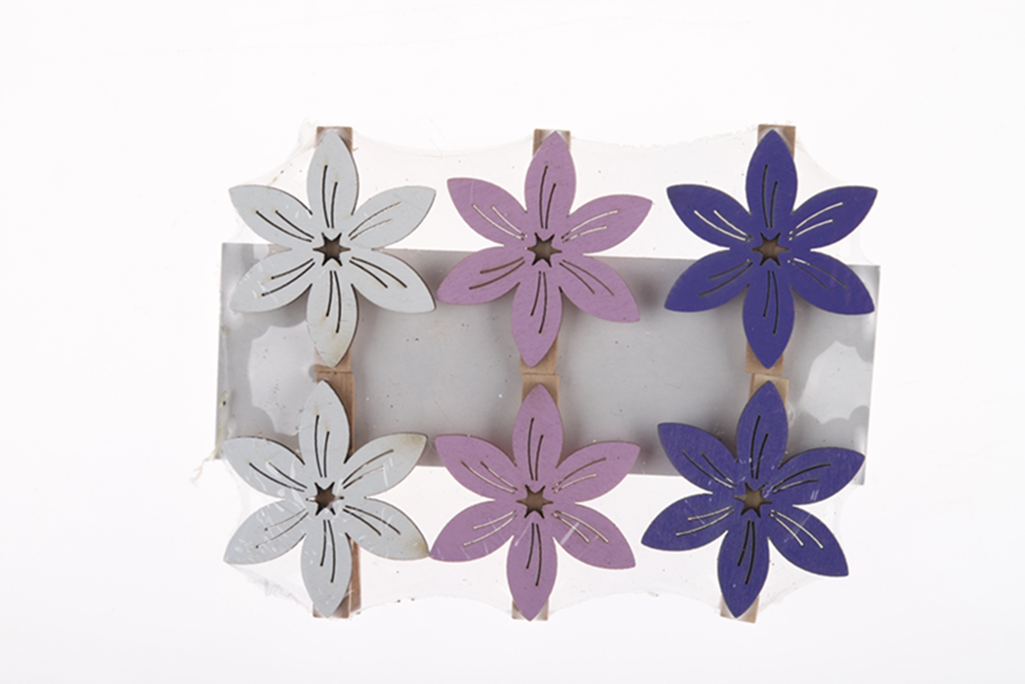 6 pinzas de madera para chaqueta con diseño de flores de primavera, pinzas para fotos, pinzas para postales, manualidades de madera de Pascua 5