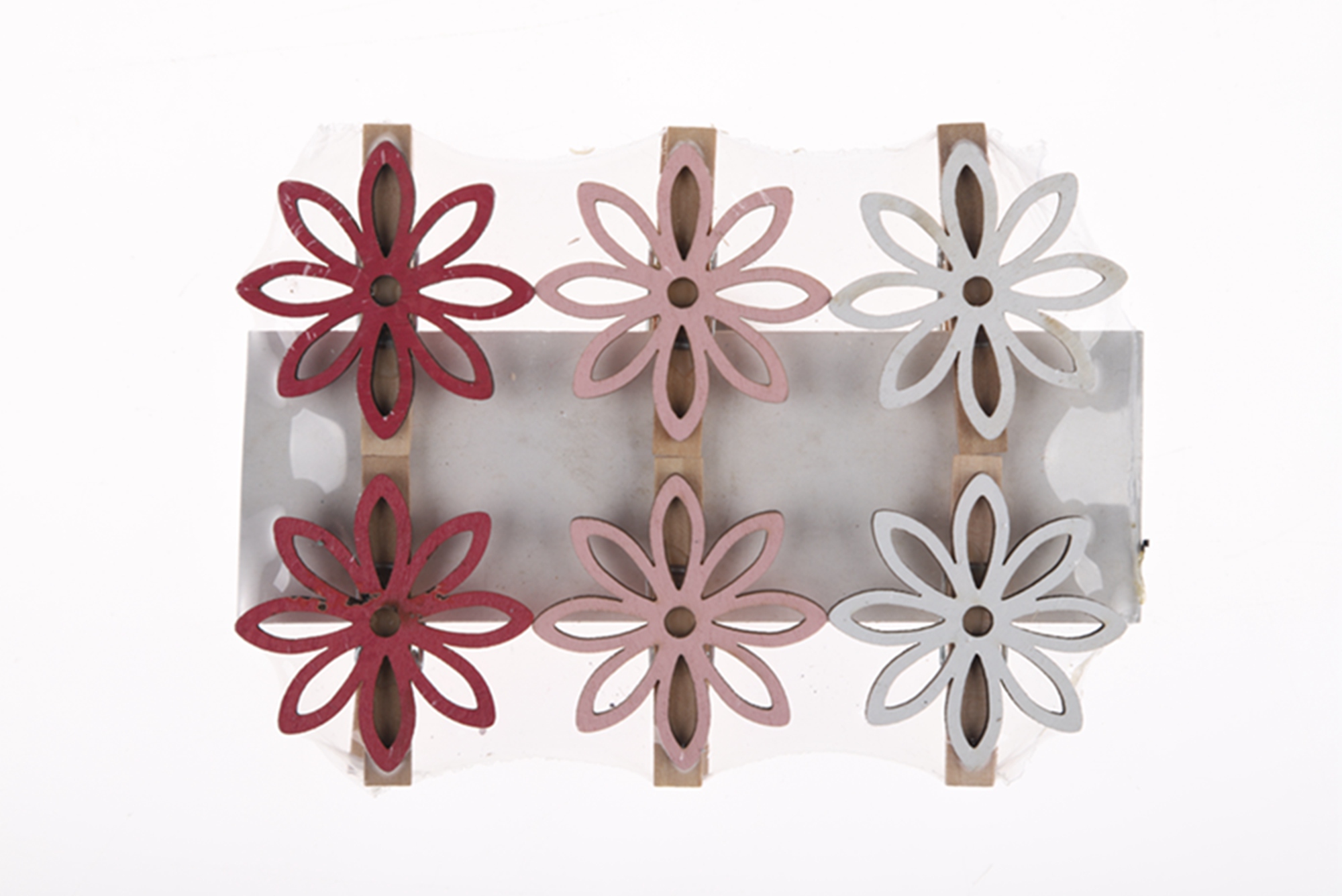 6 pinzas de madera para chaqueta con diseño de flores de primavera, pinzas para fotos, pinzas para postales, manualidades de madera de Pascua 7
