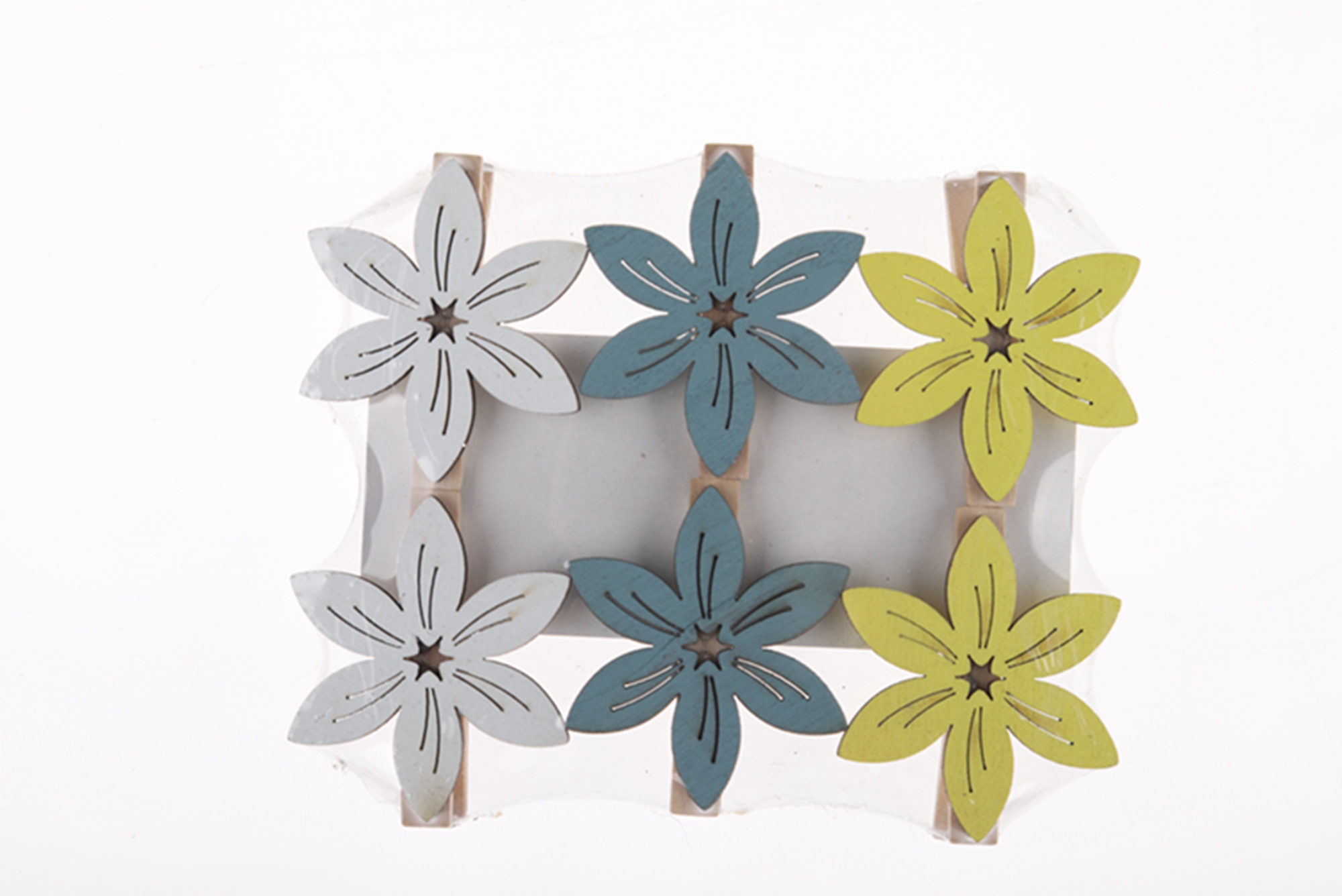 6 pinzas de madera para chaqueta con diseño de flores de primavera, pinzas para fotos, pinzas para postales, manualidades de madera de Pascua 8