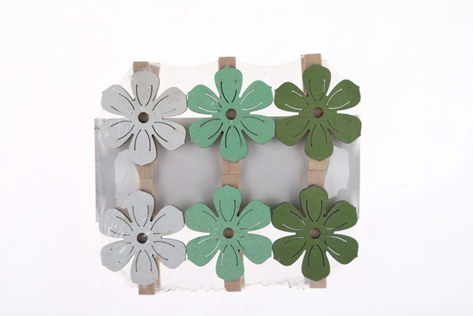 6 pinzas de madera para chaqueta con forma de flor de Pascua, pinzas para fotos, pinzas para postales, pinzas de madera para manualidades de primavera. 1