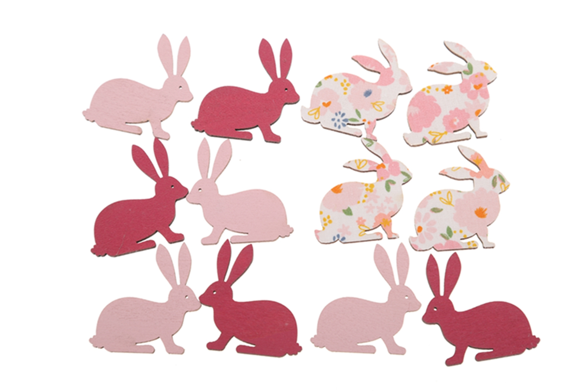 12 adornos de madera recortados de animales de Pascua, adornos de madera de primavera, decoraciones para el hogar 1