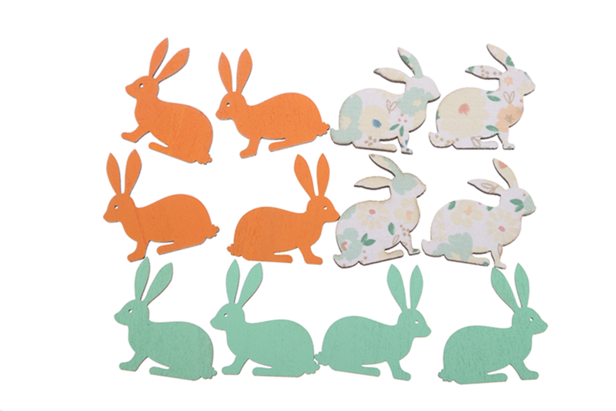 12PCS Easter Wooden Animal Cutout Ornaments Spring Wooden Ornaments Home Decorations 3