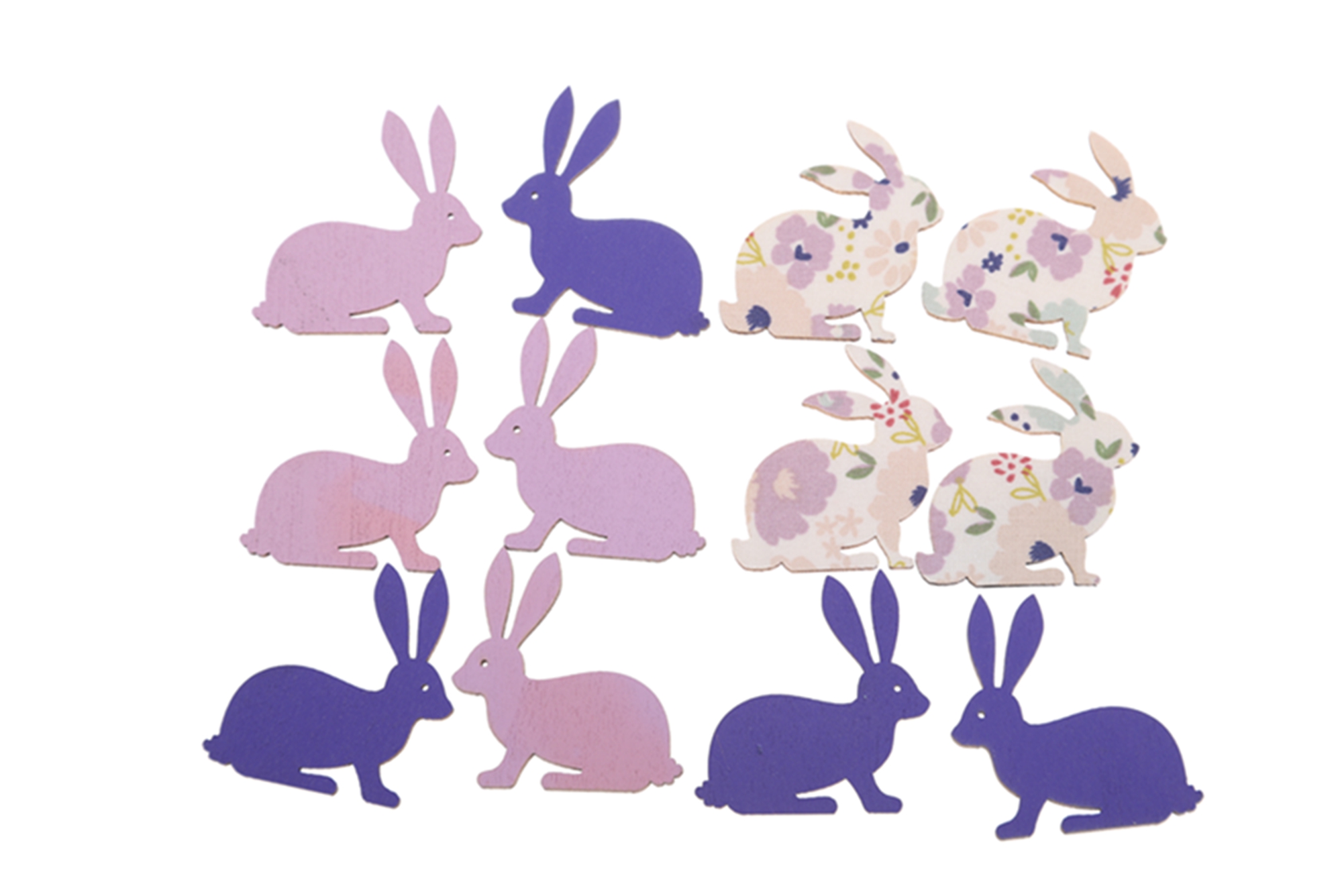 12PCS Easter Wooden Animal Cutout Ornaments Spring Wooden Ornaments Home Decorations 5