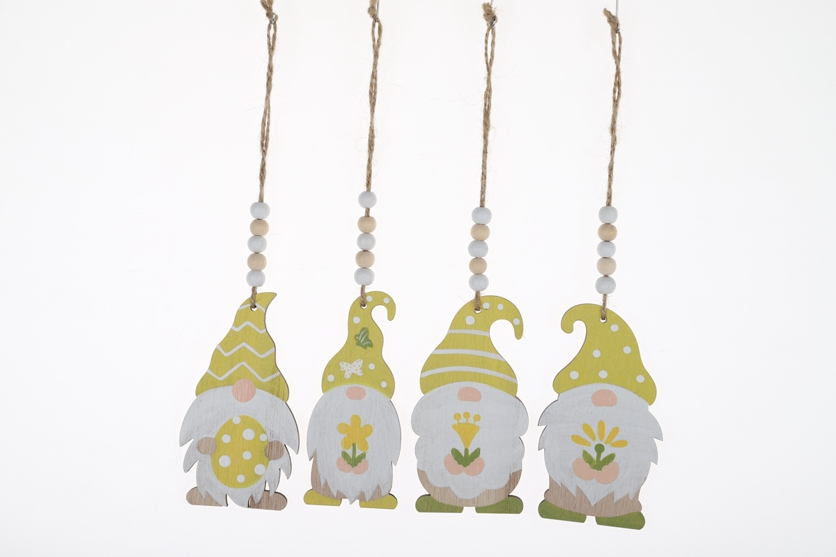 Lindo colgante de gnomo de primavera, colgante de pared de gnomo de abeja, artesanía de Pascua, decoración para fiestas 1