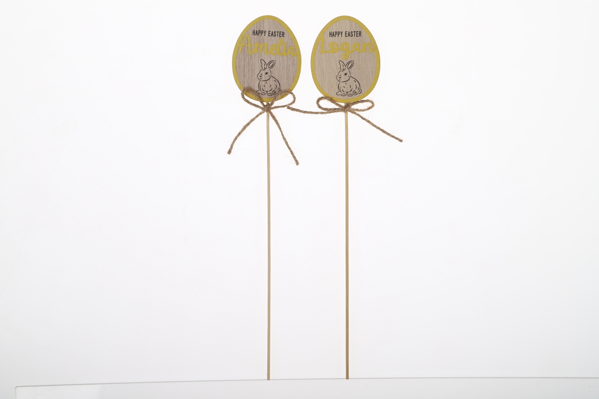 Easter Bunny Picks Wooden Cuttings Spring Home Decorations Easter Craft Supplier 2