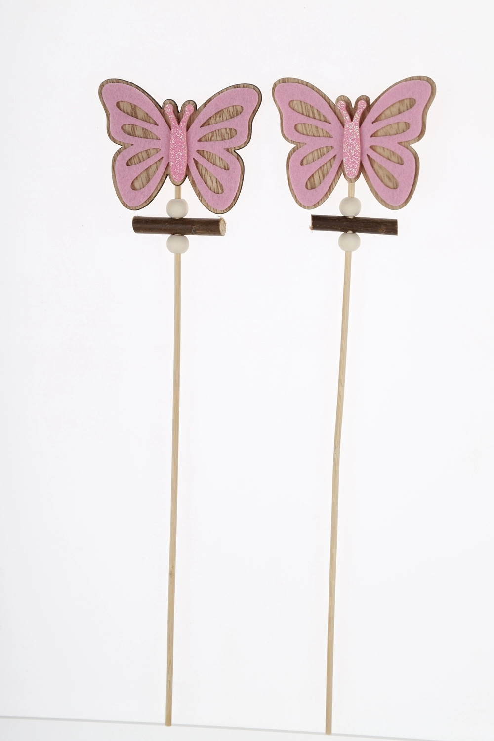 Esquejes de mariposas coloridas de primavera, mariposas de lentejuelas, decoraciones de madera para el hogar de Pascua, proveedor de productos de madera 1