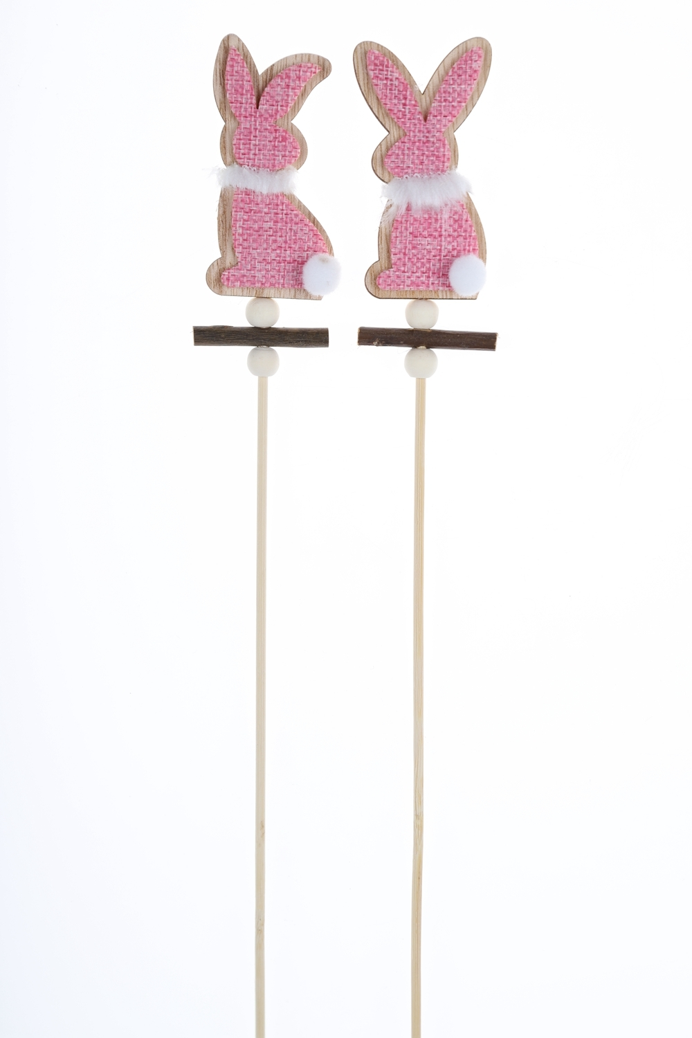 Palillos de conejo de colores de primavera Palillos de madera de conejo de Pascua Decoración del hogar Proveedor de productos de madera 1