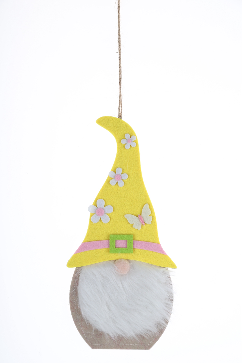 Colgante de gnomo de fieltro de Pascua, colgante de madera de pared de anciano nórdico de primavera, suministros de decoración para el hogar para fiestas de Pascua de primavera 4