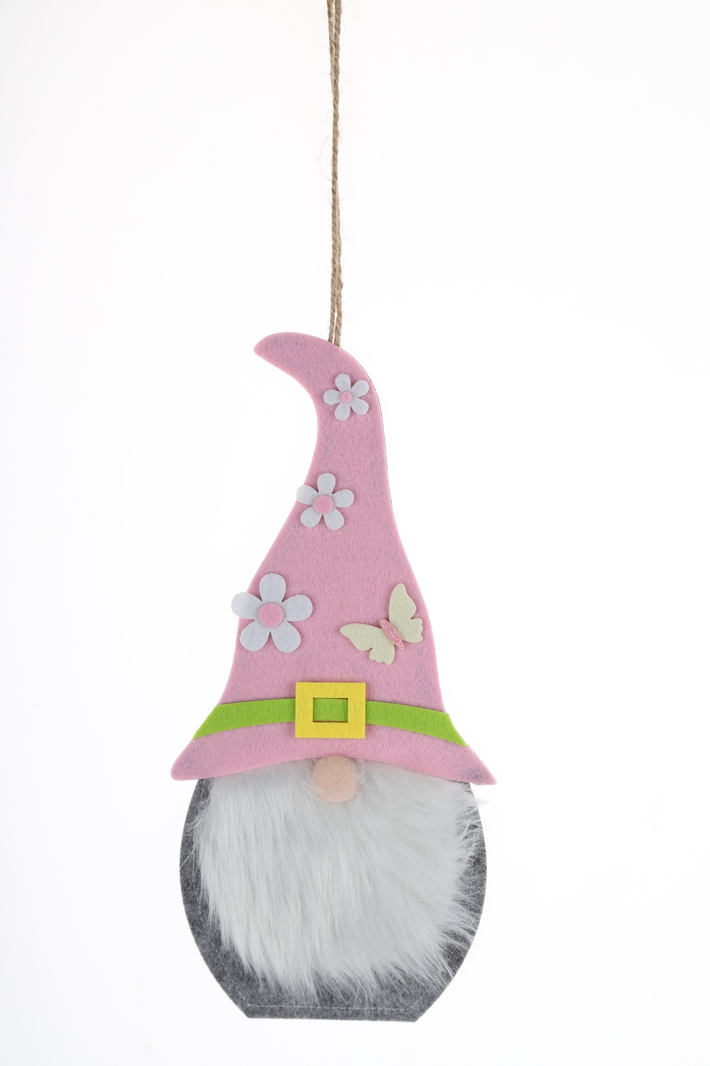 Colgante de gnomo de fieltro de Pascua, colgante de madera de pared de anciano nórdico de primavera, suministros de decoración para el hogar para fiestas de Pascua de primavera 2