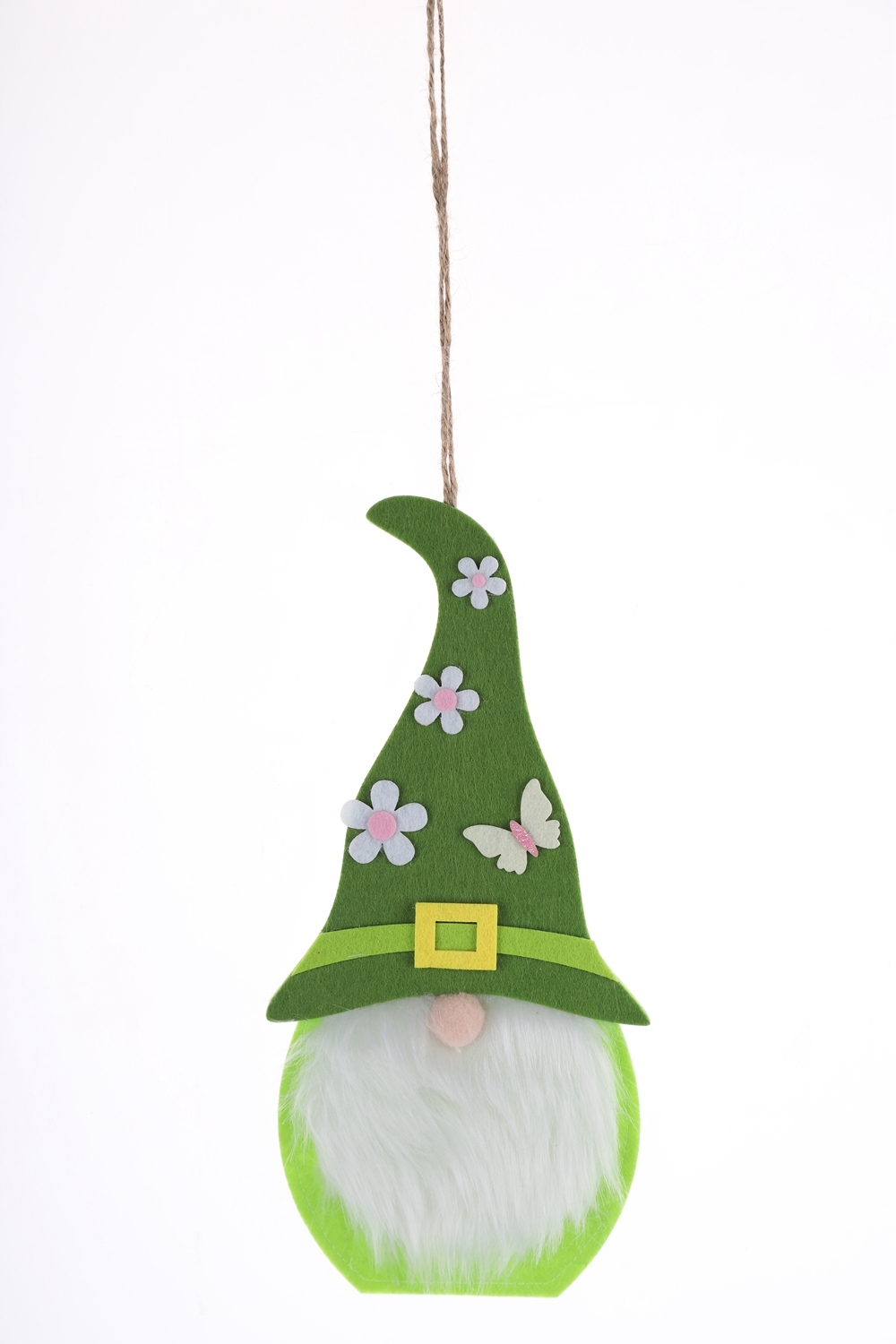 Colgante de gnomo de fieltro de Pascua, colgante de madera de pared de anciano nórdico de primavera, suministros de decoración para el hogar para fiestas de Pascua de primavera 3