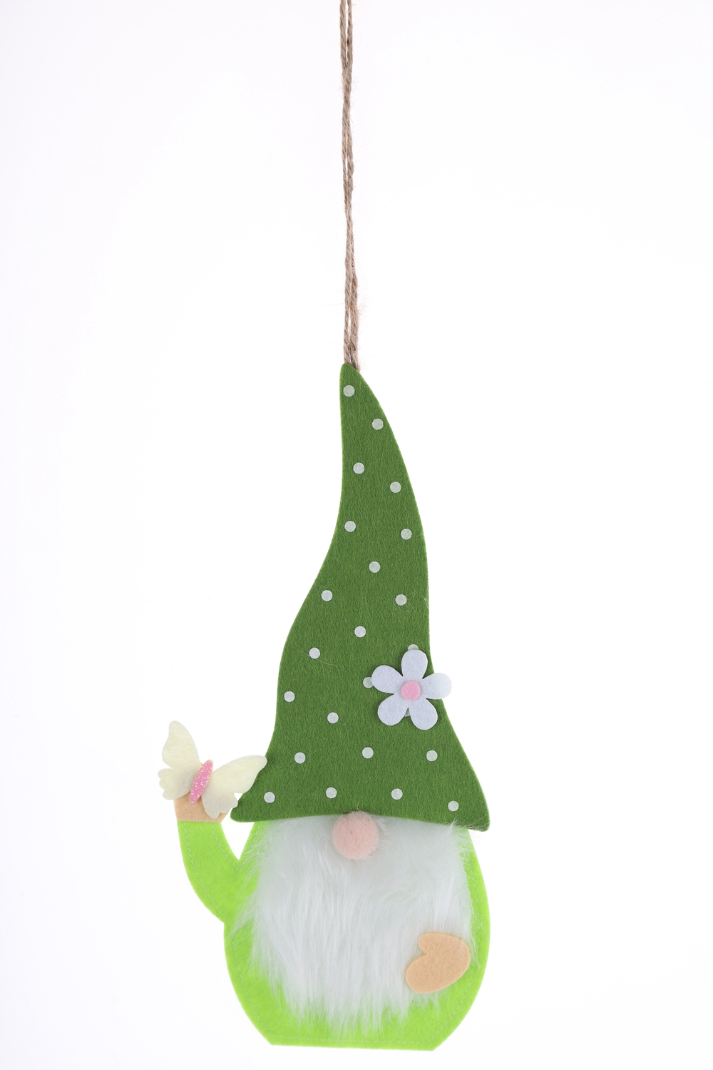 Colgante de gnomo de fieltro de Pascua, colgante de madera de pared de anciano nórdico de primavera, suministros de decoración para el hogar para fiestas de Pascua de primavera 7