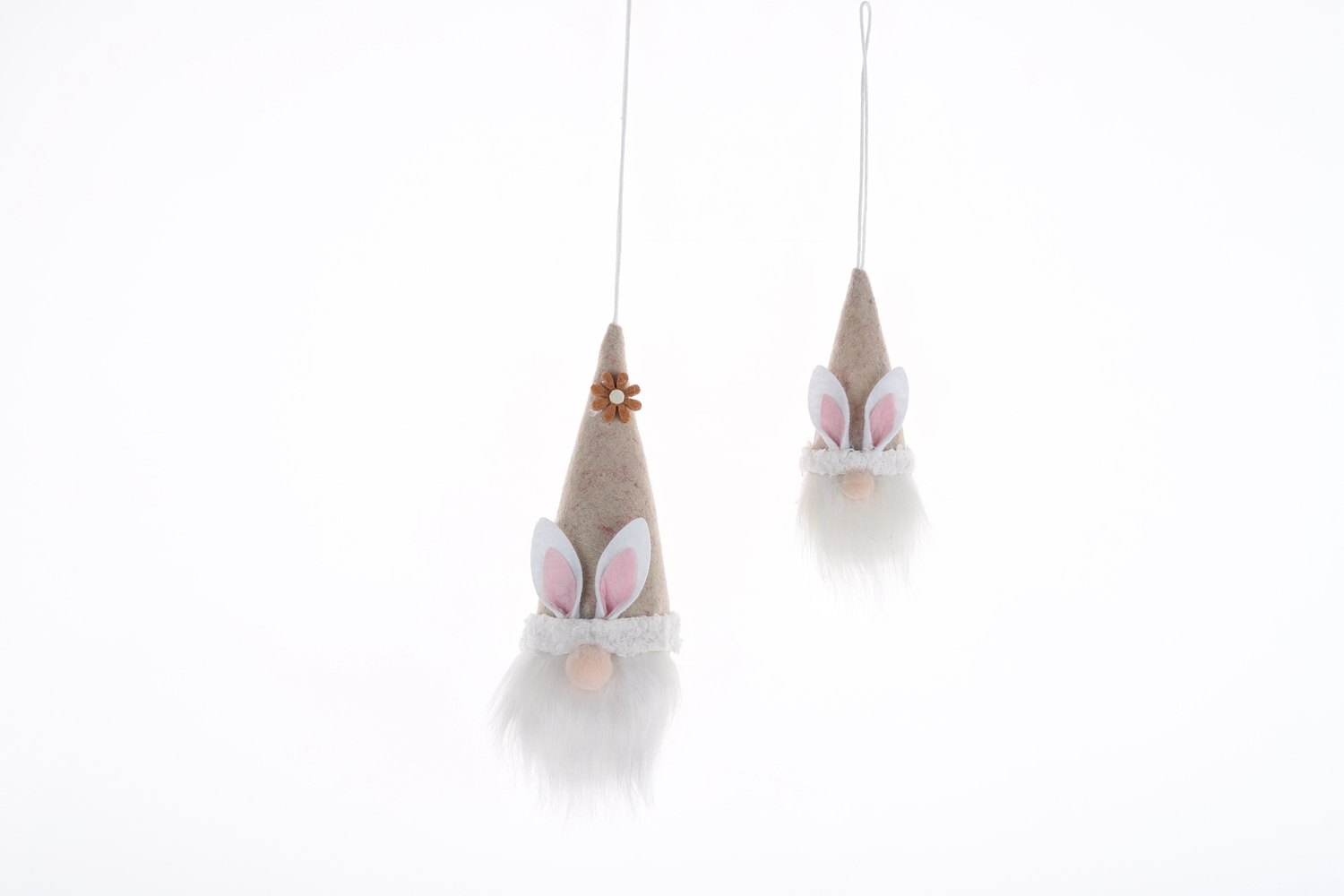 Colgante de gnomo de peluche de fieltro de primavera, mini colgante nórdico de anciano de Pascua, decoración artesanal para fiestas. 7