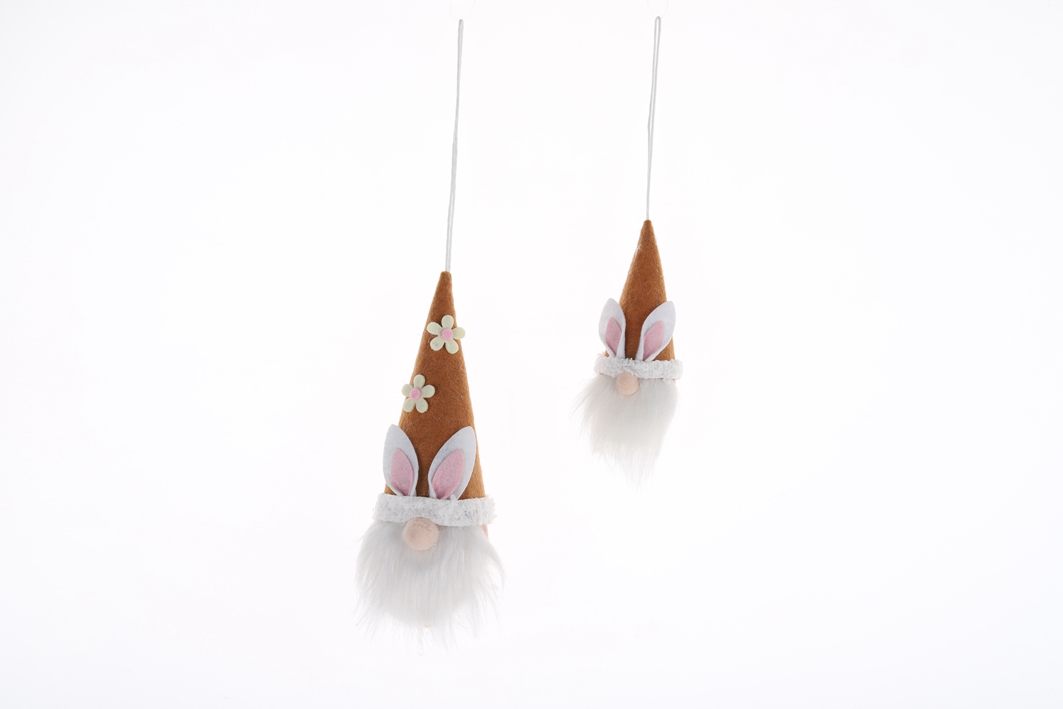 Colgante de gnomo de peluche de fieltro de primavera, mini colgante nórdico de anciano de Pascua, decoración artesanal para fiestas. 5