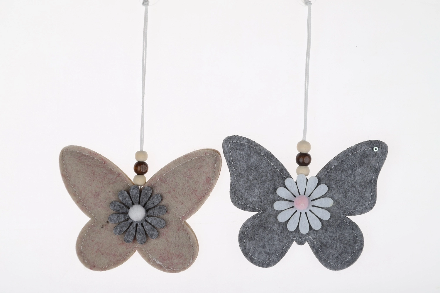 Colgante de libélula y mariposa de Pascua, colgante de flor de lentejuelas de primavera, decoración de pared, decoración para fiesta de primavera de Pascua 1