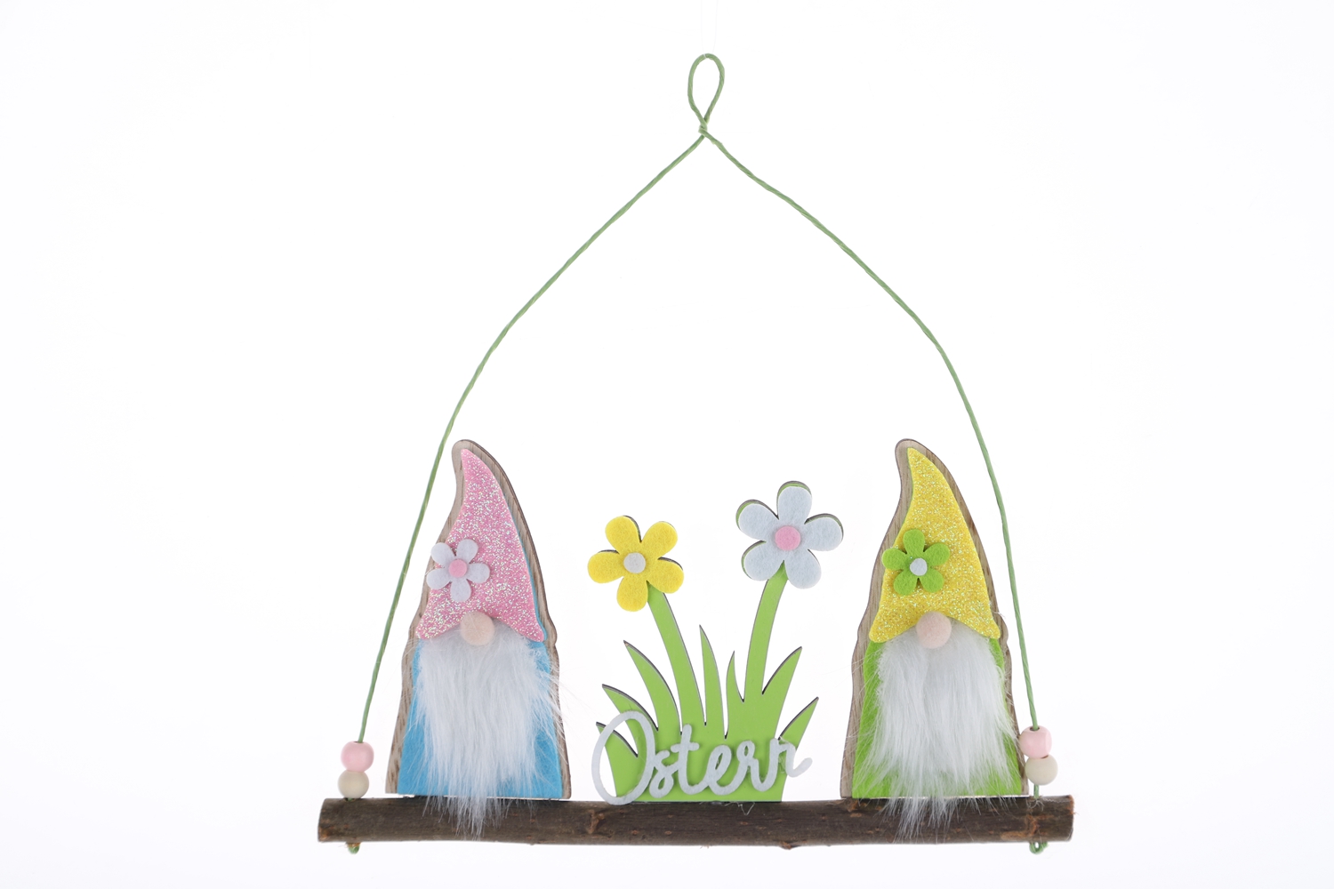Frühlingszwerg-Anhänger, Frühlingshasen-Anhänger, Ostern, nordischer alter Mann, Kaninchen, Wanddekoration, Ostern, Frühling, Party-Dekorationen 2