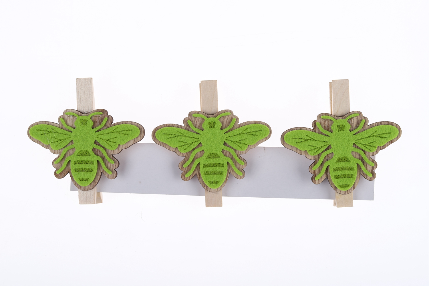 Juego de 3 portafotos de madera para Pascua, hecho a mano, con diseño de abeja de dibujos animados, suministros de decoración para cumpleaños y Pascua. 3