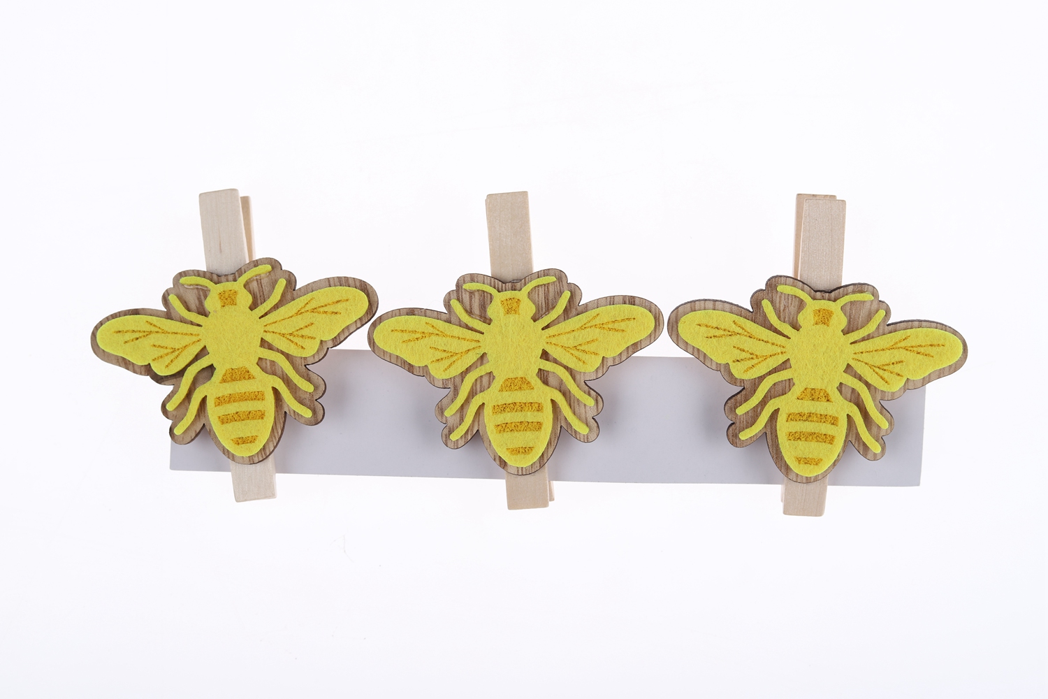 Juego de 3 portafotos de madera para Pascua, hecho a mano, con diseño de abeja de dibujos animados, suministros de decoración para cumpleaños y Pascua. 4
