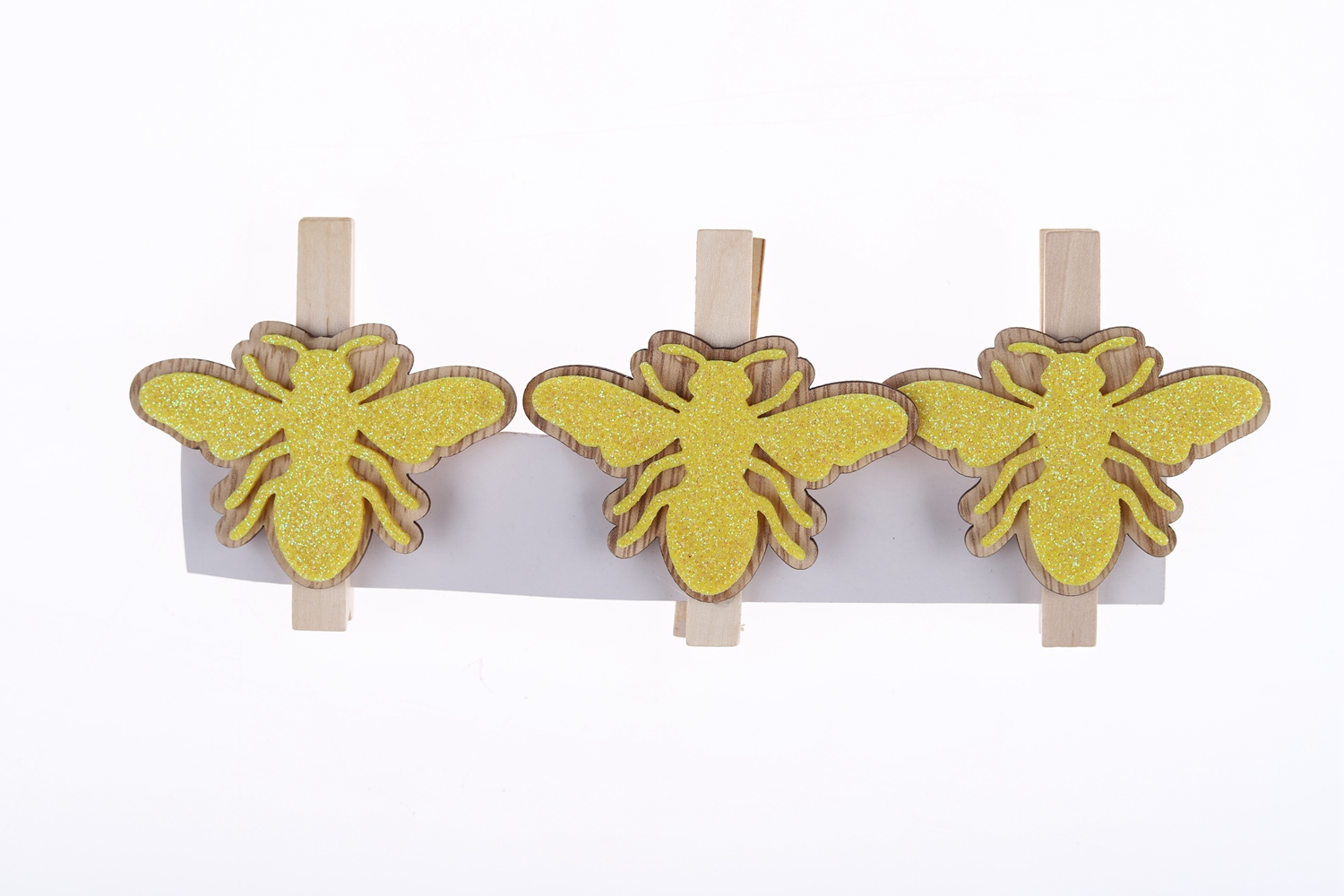 Juego de 3 portafotos de madera para Pascua, hecho a mano, con diseño de abeja de dibujos animados, suministros de decoración para cumpleaños y Pascua. 8