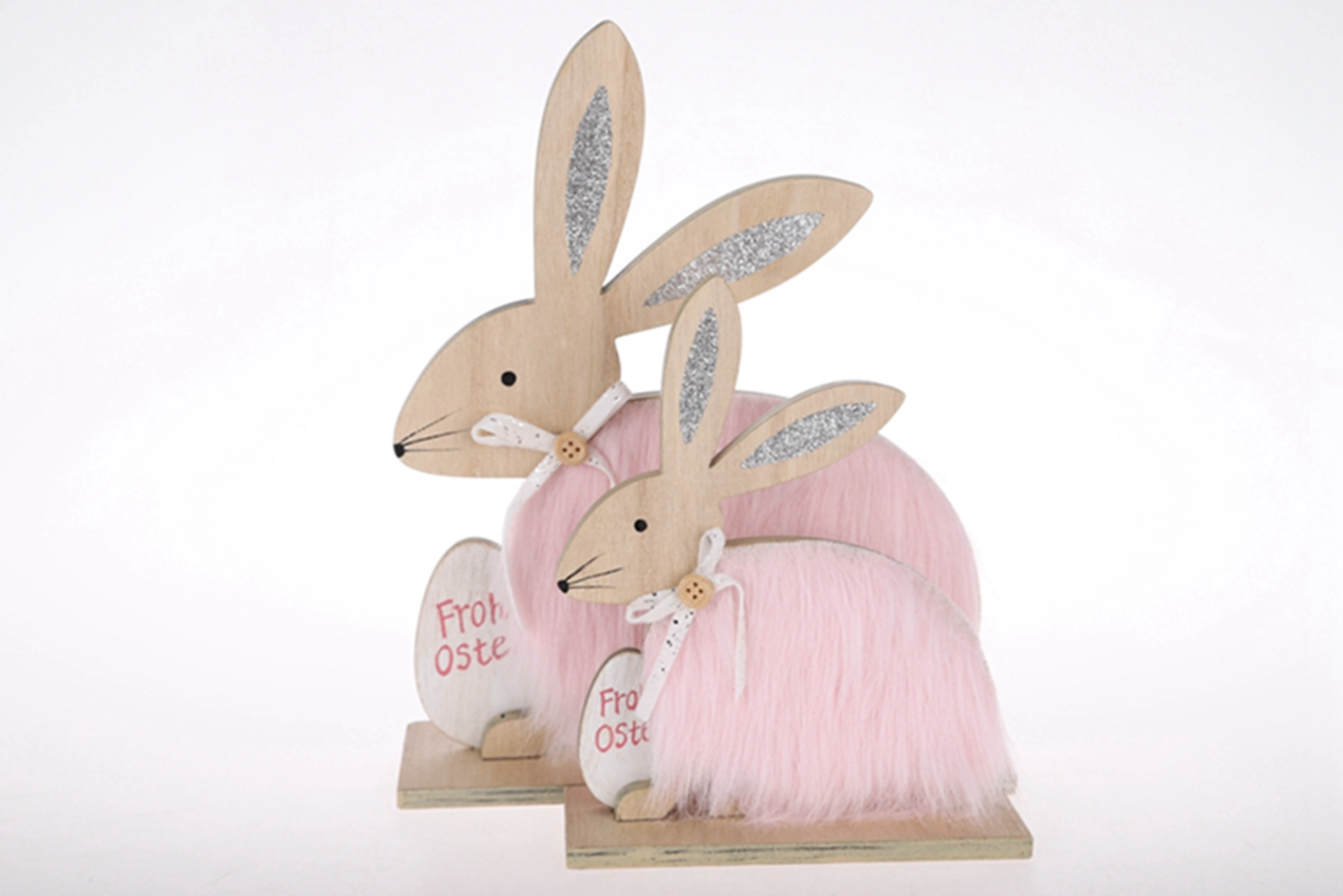 Spring Plush Bunny Ornament Easter Wooden Table Top Decorations Holiday Party Decoration Supplier 1